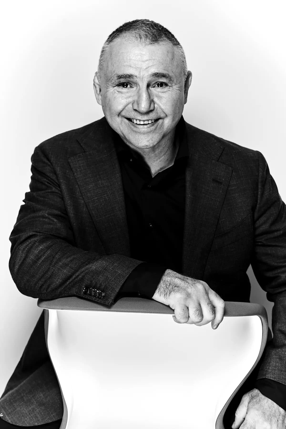 Alexander Grinberg, MD, black and white portrait