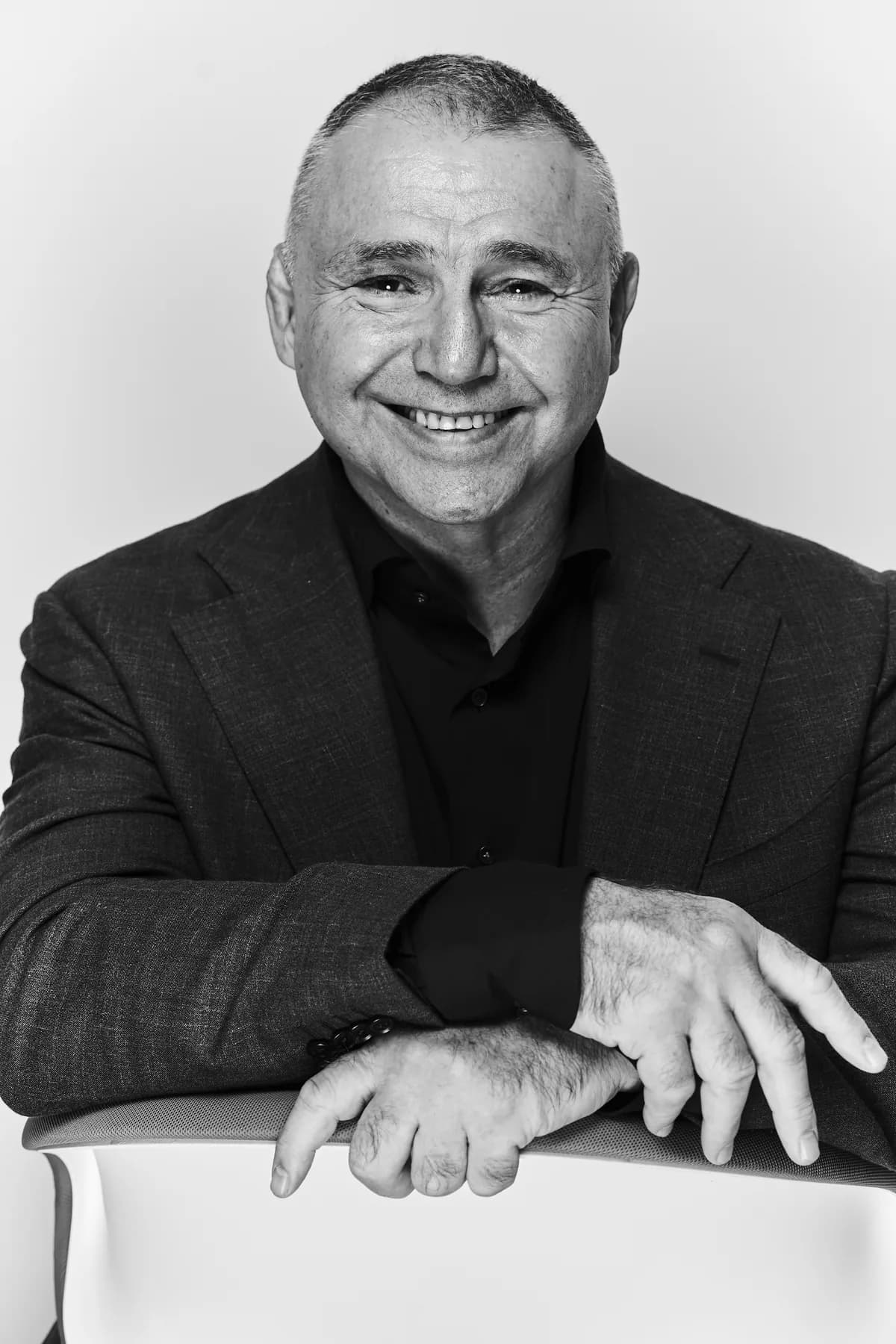 Alexander Grinberg, MD, black and white studio portrait